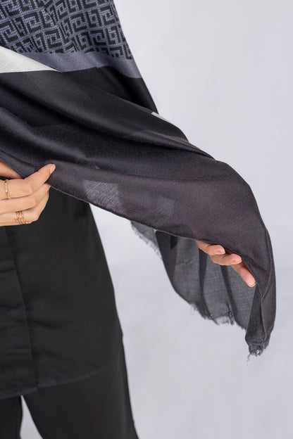 Black Maze Geometric Hijab