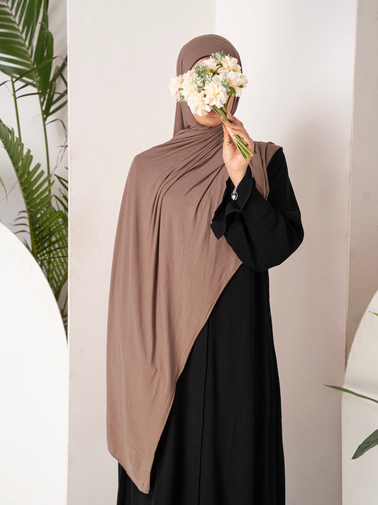 Premium Jersey Hijab - Taupe