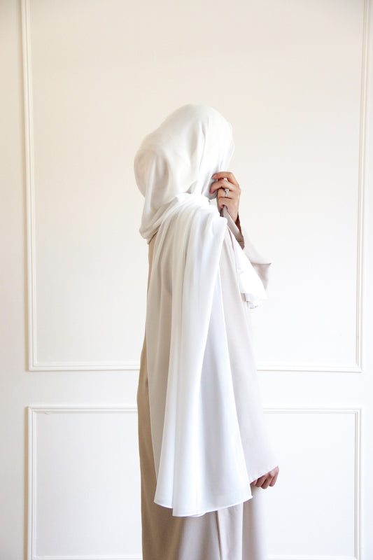 Premium Chiffon Hijab - White