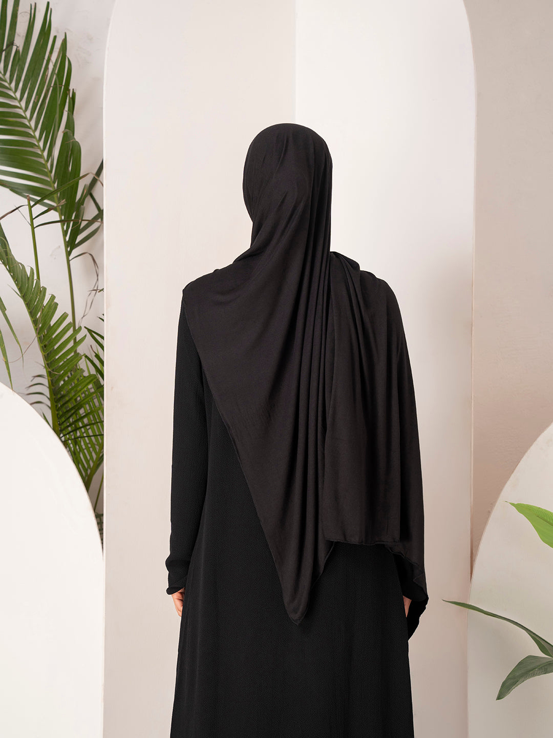 Premium Jersey Hijab - Jet Black