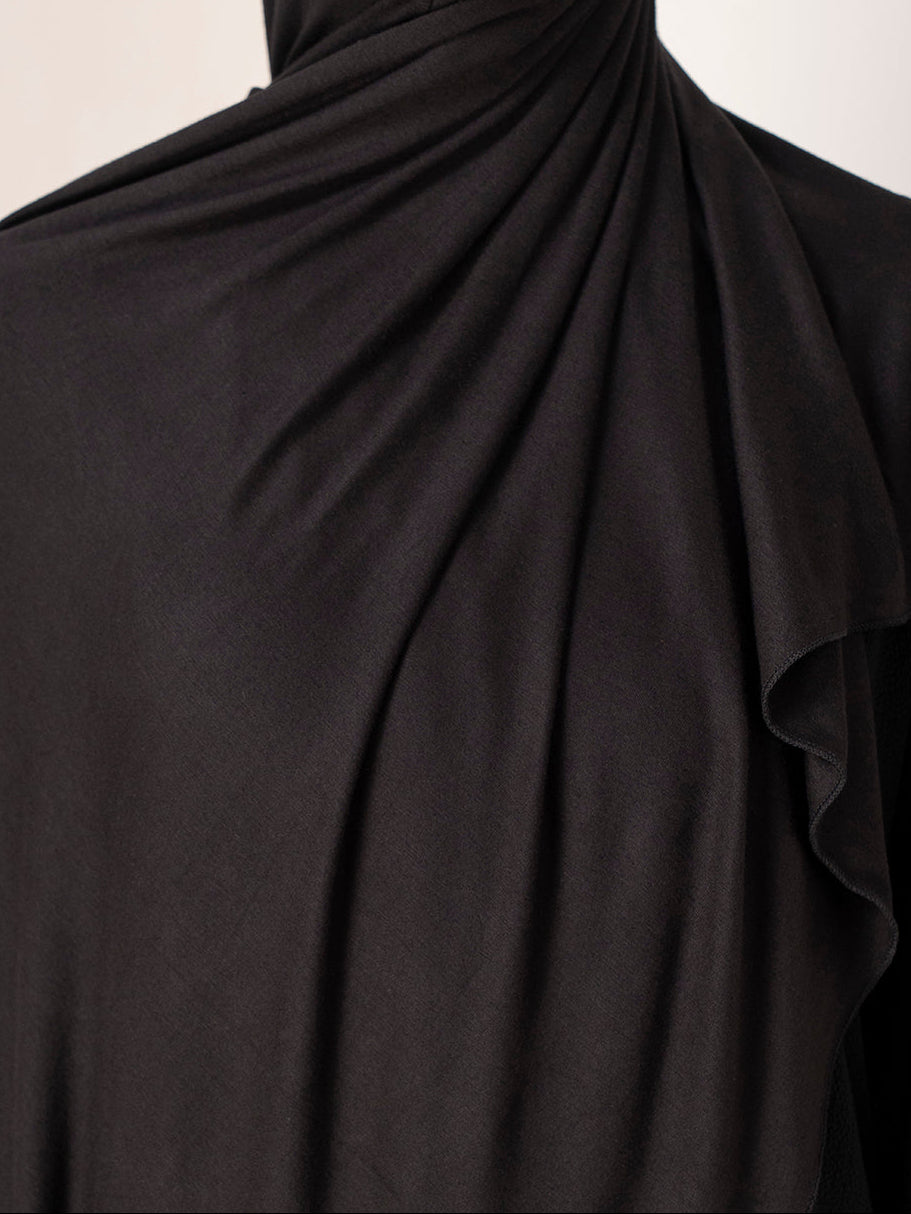 Premium Jersey Hijab - Jet Black