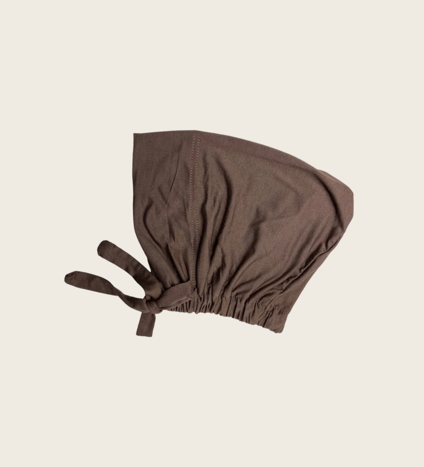 Bamboo Tie Back Hijab Cap -Brown