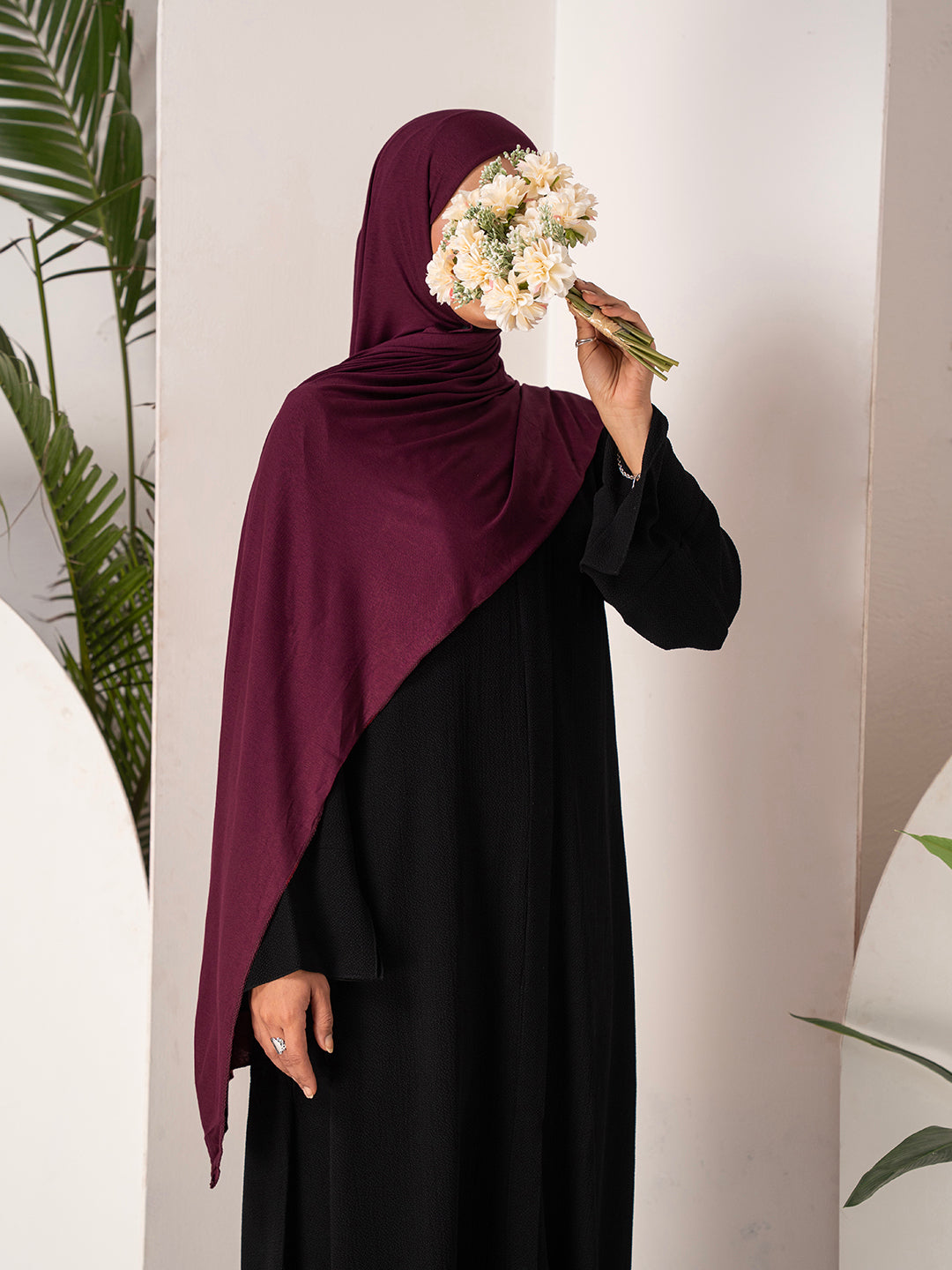 Premium Jersey Hijab - Burgundy