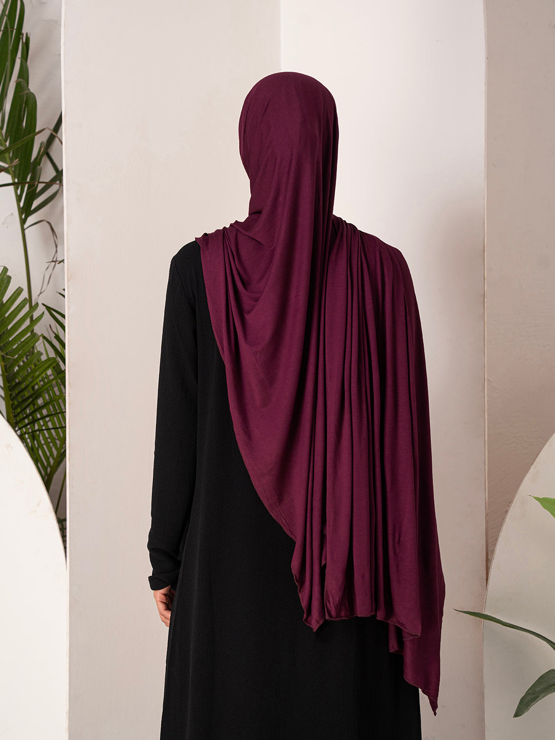 Premium Jersey Hijab - Burgundy