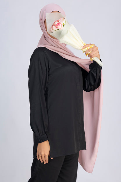 Opaque Chiffon Hijab - Powder Pink