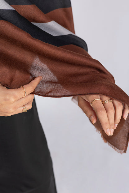 Geometric Print Hijab - Autumn Blend