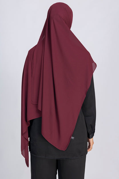 Opaque Chiffon Hijab- Plum