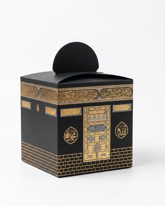 Islamic Black Gold Kaaba Mini Candy Box – 10-Pack