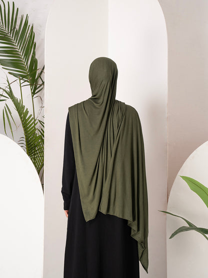 Premium Jersey Hijab - Khaki