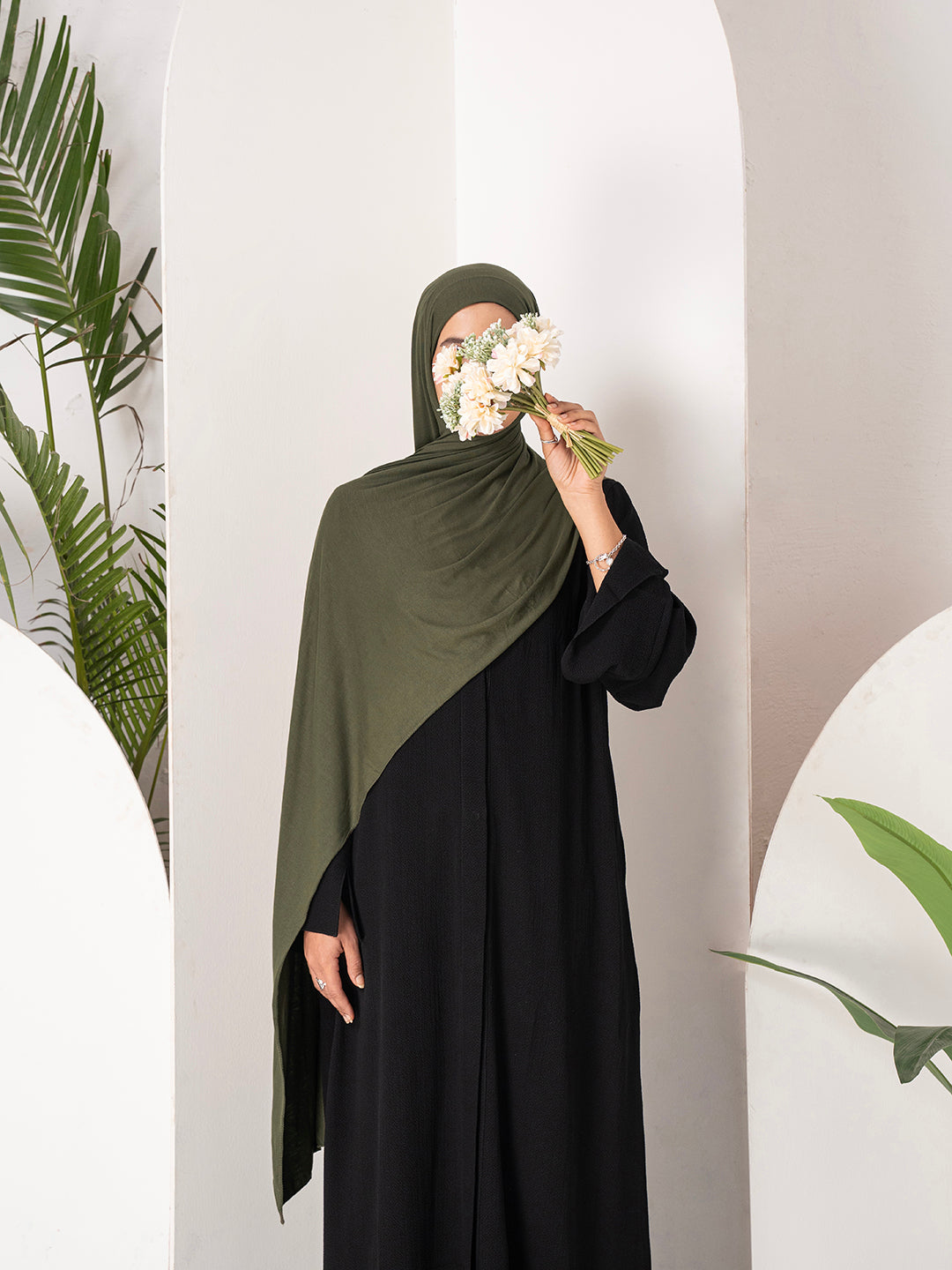 Premium Jersey Hijab - Khaki