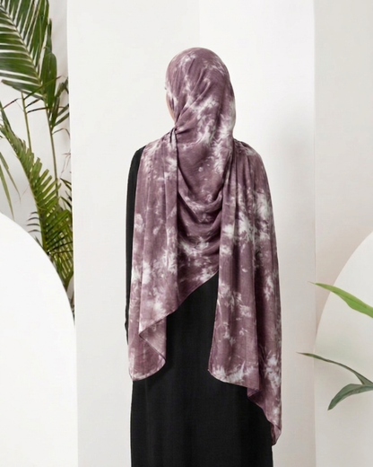 Modal Tie Dye Hijab - Soft Lavender
