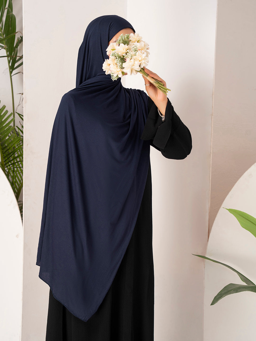 Premium Jersey Hijab - Navy Blue