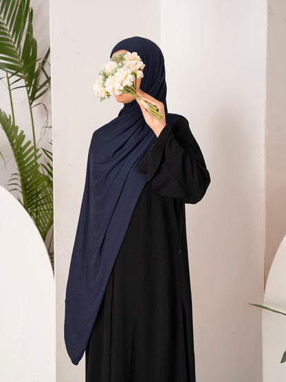 Premium Jersey Hijab - Navy Blue