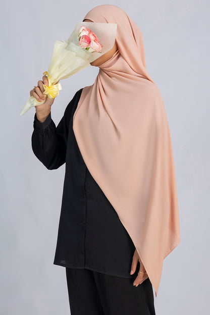 Opaque Chiffon Hijab- Nude