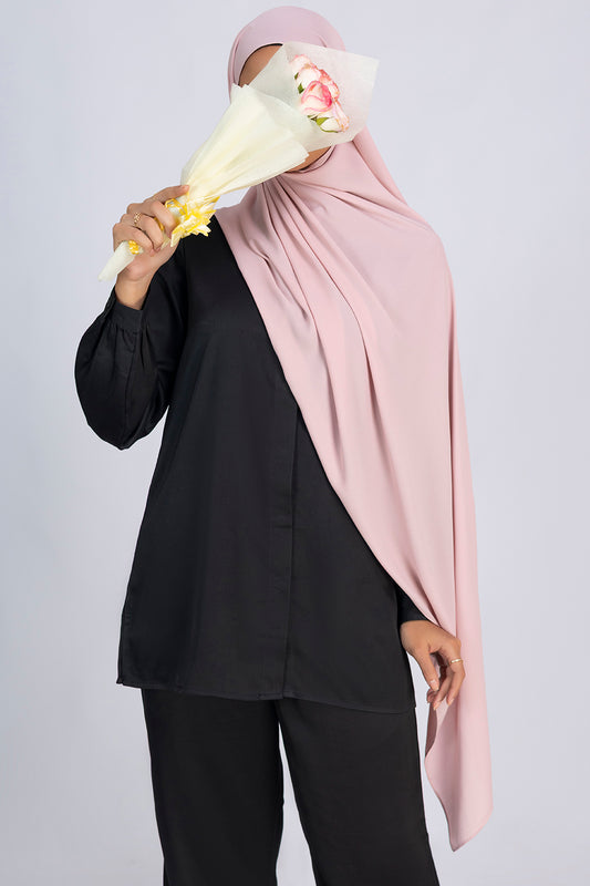 Opaque Chiffon Hijab - Powder Pink