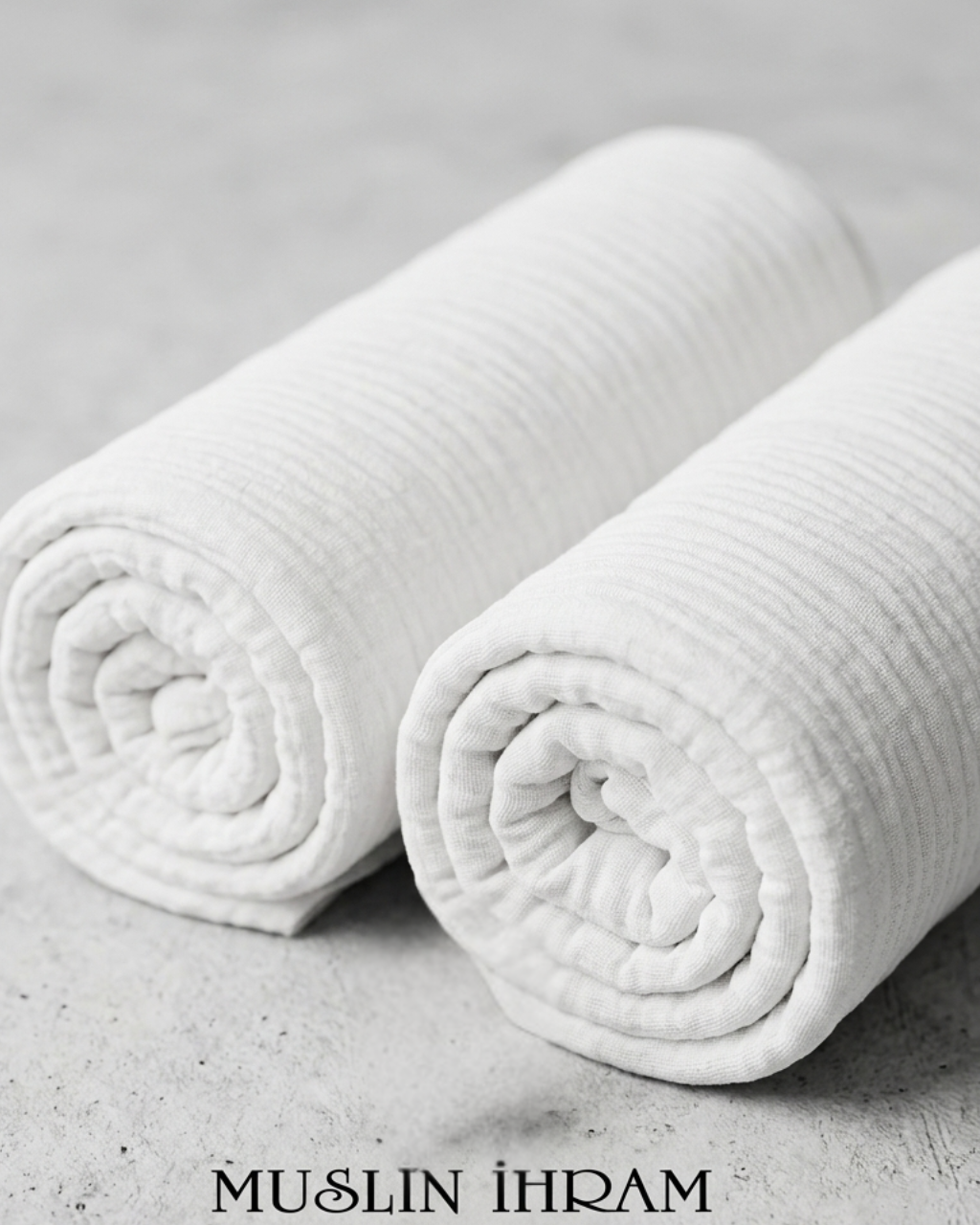 Luxury Muslin Fabric Ihram for Hajj and Umrah - 100% Muslin Cotton, Breathable, Lightweight
