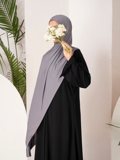 Premium Jersey Hijab - Silver Grey