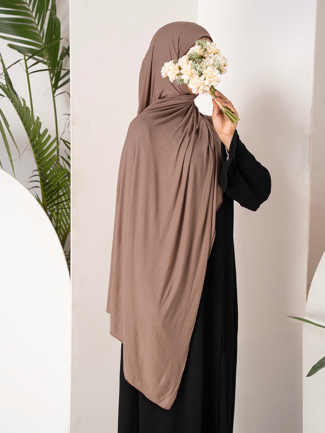 Premium Jersey Hijab - Taupe