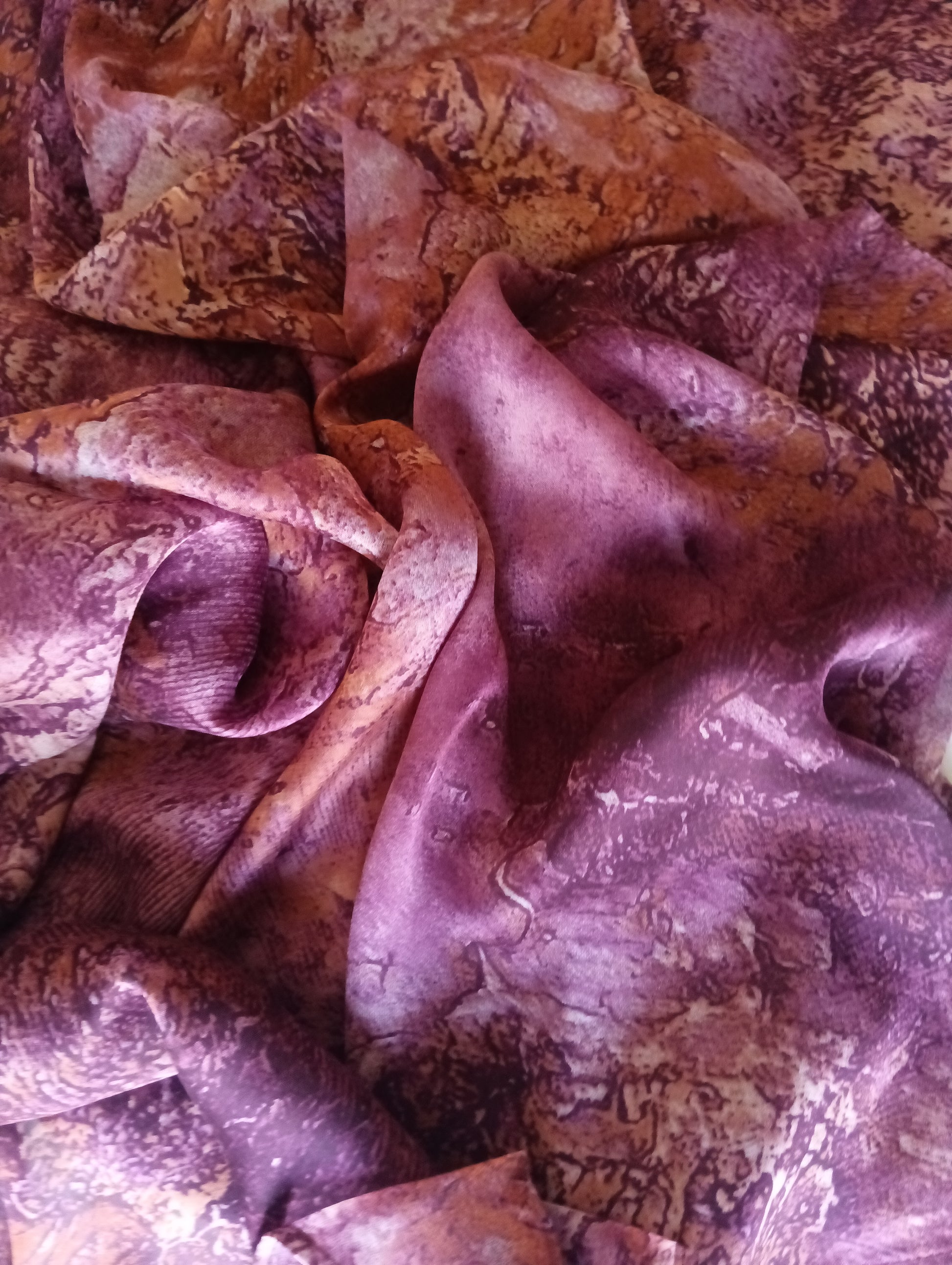 Watercolor silk chiffon hijab – lightweight, breathable, semi-sheer scarf with elegant drape for modest fashion.